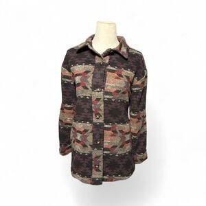 Maurices Womens‎ Large Shacket Aztec  Button Front Jacket Western Boho NWT Fall